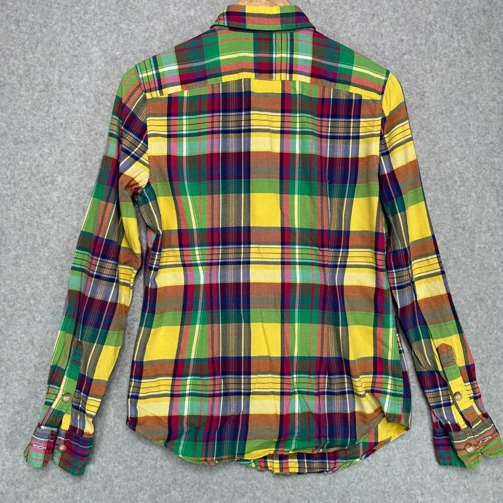Polo Ralph Lauren Custom Fit Plaid Long Sleeve Shirt Men's Size M Multi Color
